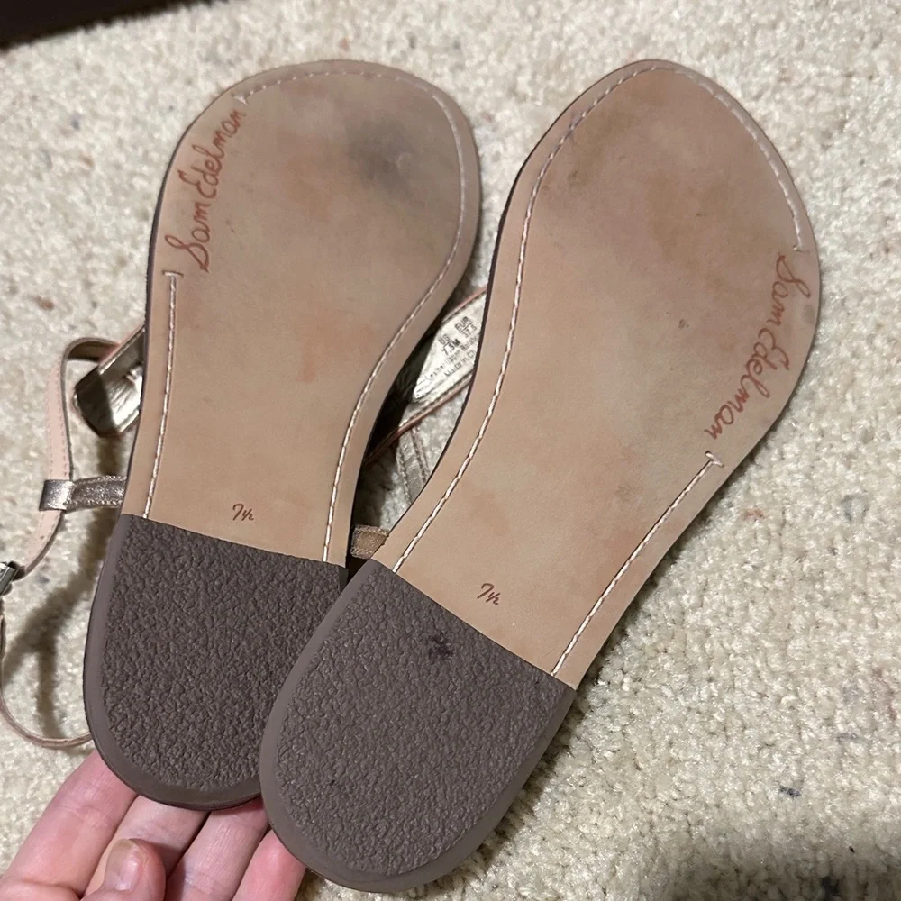 Sam Edelman GiGi Coral and nude Women's Sandals - Picture 4 of 4